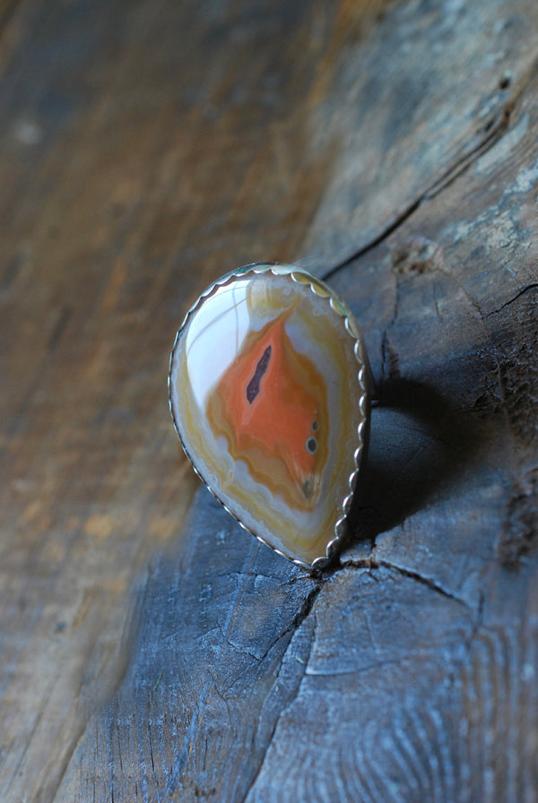 Neon Sun Ring Rare Collector Old Stock Laguna Agate – Dollybird Design