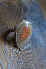Neon Sun Ring Rare Collector Old Stock Laguna Agate