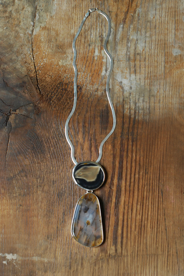 Nightbird Necklace Old Stock Montana Agate