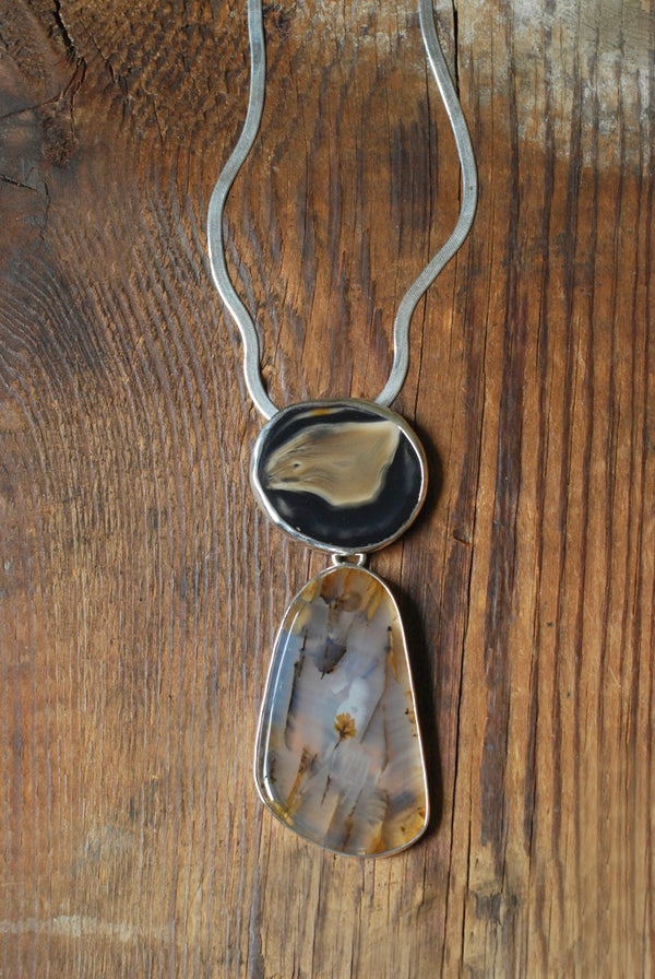 Nightbird Necklace Old Stock Montana Agate
