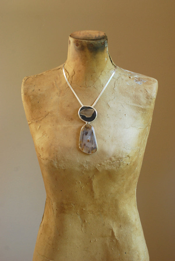 Nightbird Necklace Old Stock Montana Agate