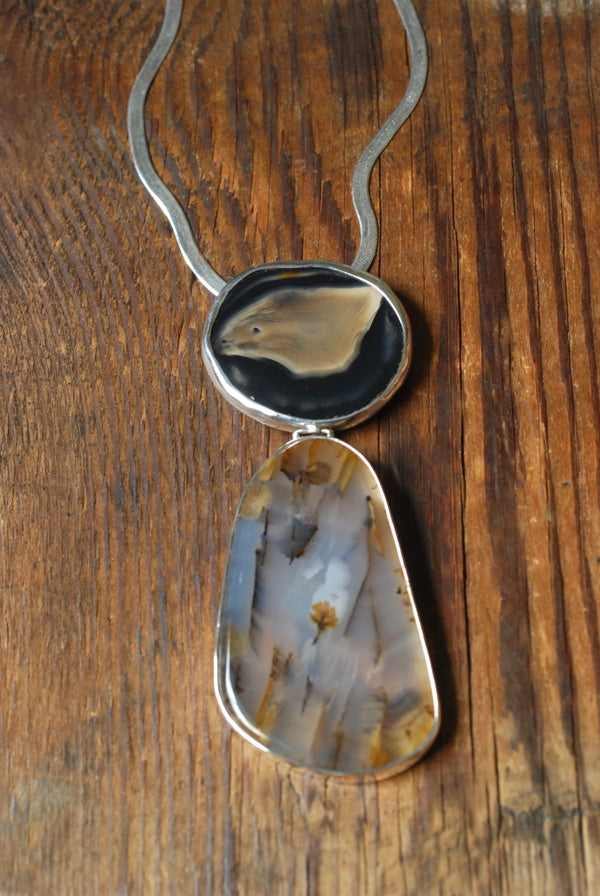 Nightbird Necklace Old Stock Montana Agate