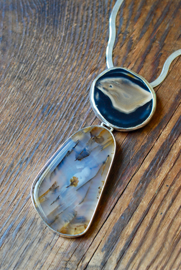 Nightbird Necklace Old Stock Montana Agate