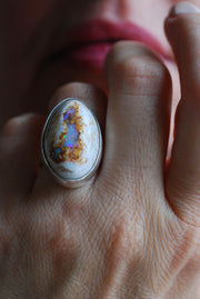 Pastel Rainbow Fire Opal Ring
