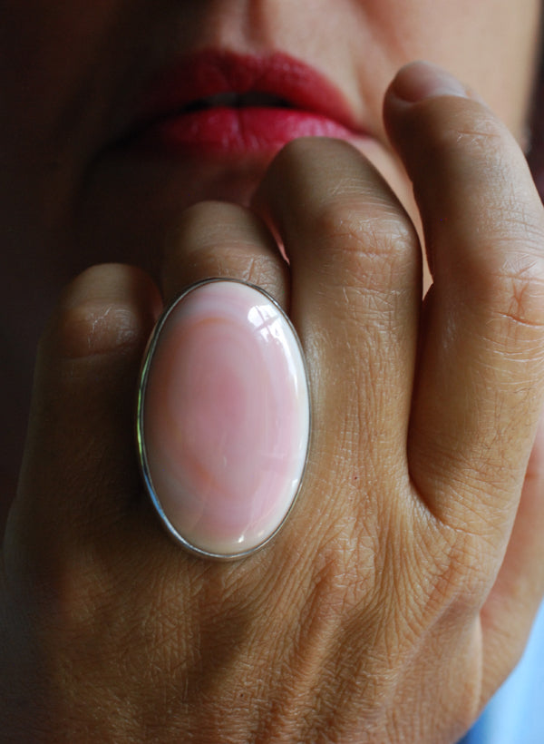 Pink Venus Ring Statement Conch Shell