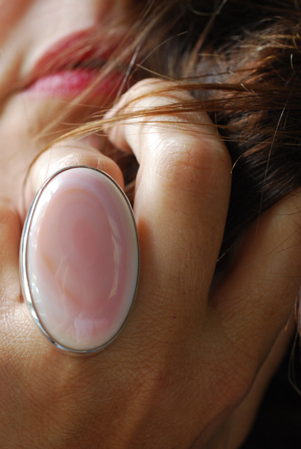 Pink Venus Ring Statement Conch Shell