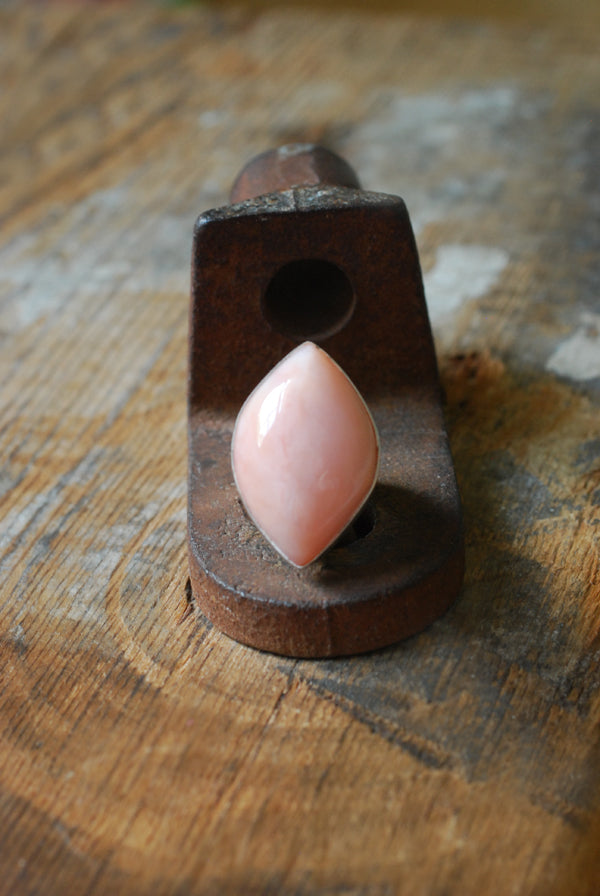 First Love Ring Peruvian Pink Opal