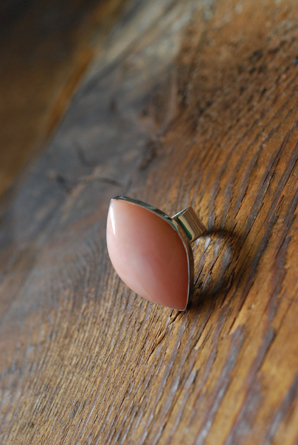 First Love Ring Peruvian Pink Opal