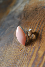 First Love Ring Peruvian Pink Opal
