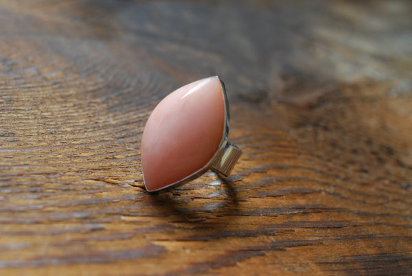 First Love Ring Peruvian Pink Opal