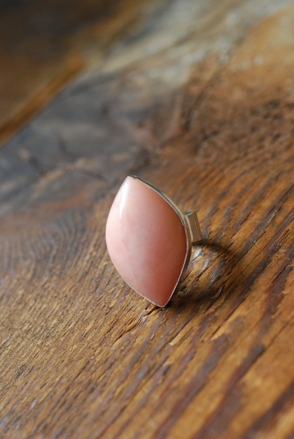 First Love Ring Peruvian Pink Opal