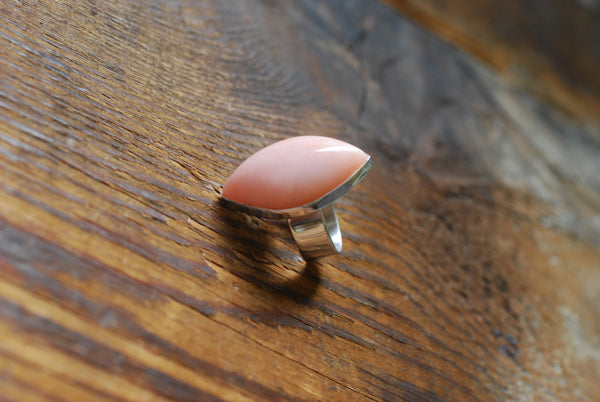 First Love Ring Peruvian Pink Opal