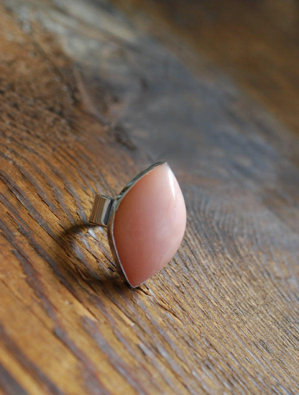 First Love Ring Peruvian Pink Opal