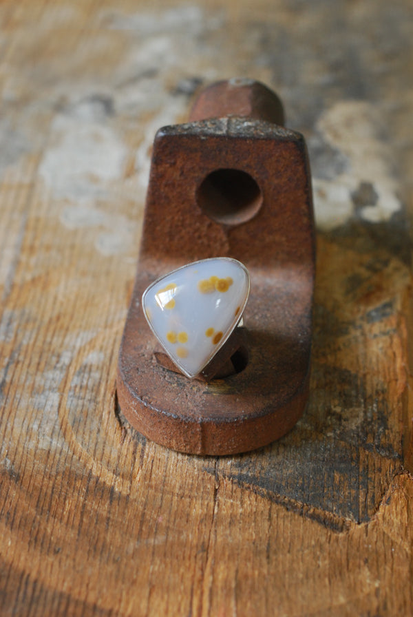 Polka Dot Agate Ring