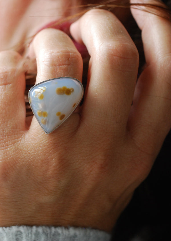 Polka Dot Agate Ring