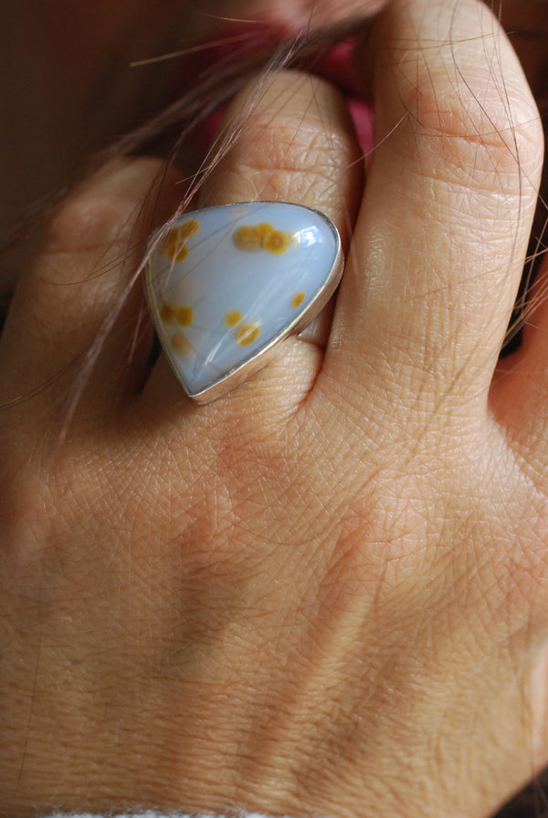 Polka Dot Agate Ring