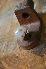 Polka Dot Agate Ring