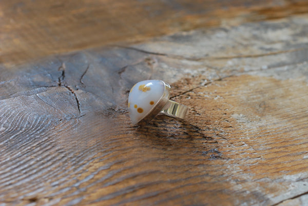 Polka Dot Agate Ring