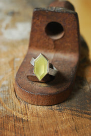 Sunny Summer Ring Rare Australian Prehnite
