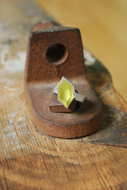 Sunny Summer Ring Rare Australian Prehnite