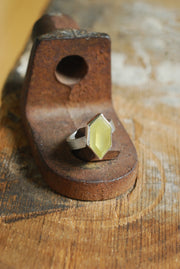 Sunny Summer Ring Rare Australian Prehnite
