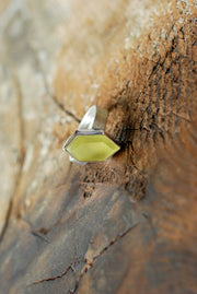 Sunny Summer Ring Rare Australian Prehnite