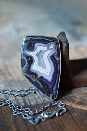 Purple Passion Statement Pendant Rare Collector Agate Ultra Violet Color
