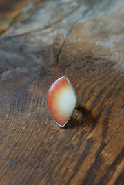 Summer Solstice Ring Red Scolecite Crystal