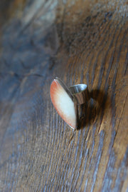 Summer Solstice Ring Red Scolecite Crystal