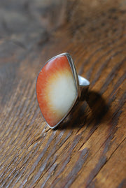 Summer Solstice Ring Red Scolecite Crystal