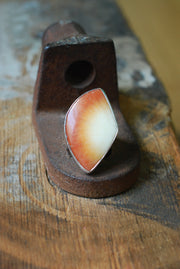 Summer Solstice Ring Red Scolecite Crystal