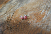 Rhodochrosite Bullseye Gem Studs