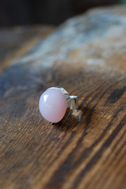 Eternal Glow Ring Master Cut Statement Rose Quartz