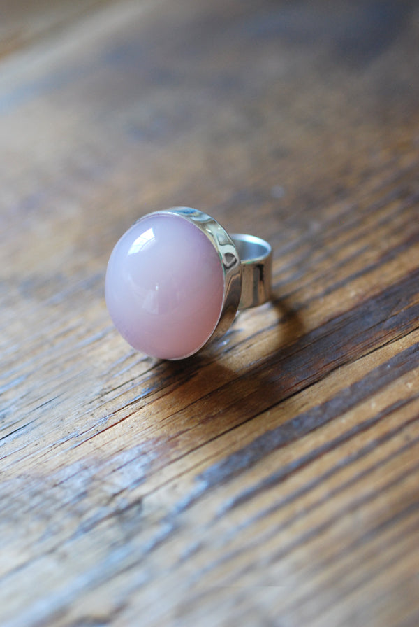 Eternal Glow Ring Master Cut Statement Rose Quartz
