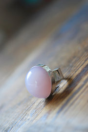 Eternal Glow Ring Master Cut Statement Rose Quartz