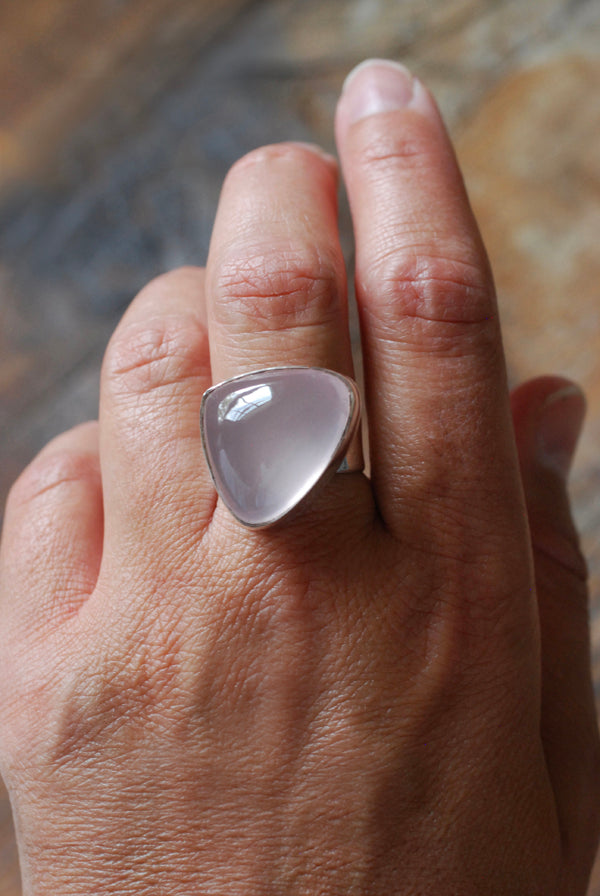 Rosy Glow Ring Fine Rose Quartz