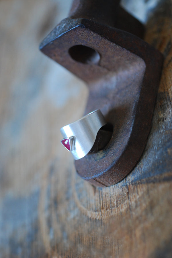 Ruby Red Sculpted Ring