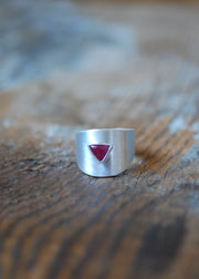 Ruby Red Sculpted Ring
