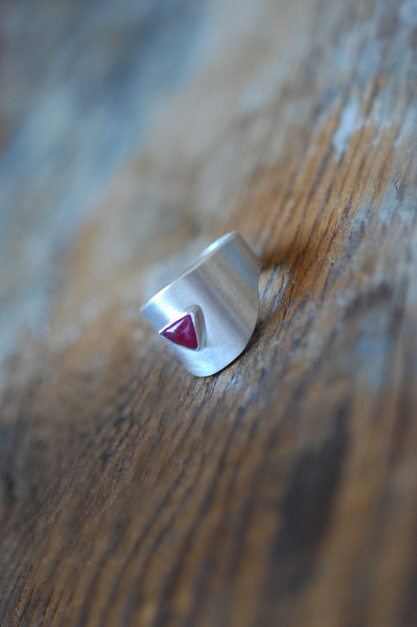 Ruby Red Sculpted Ring