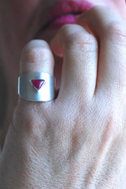 Ruby Red Sculpted Ring