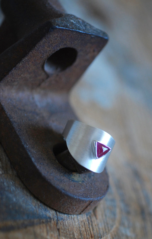 Ruby Red Sculpted Ring