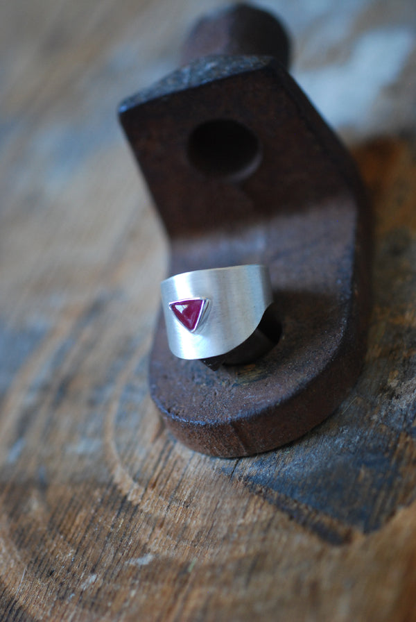 Ruby Red Sculpted Ring