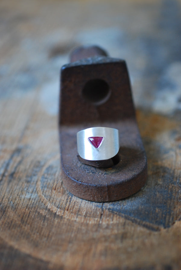 Ruby Red Sculpted Ring