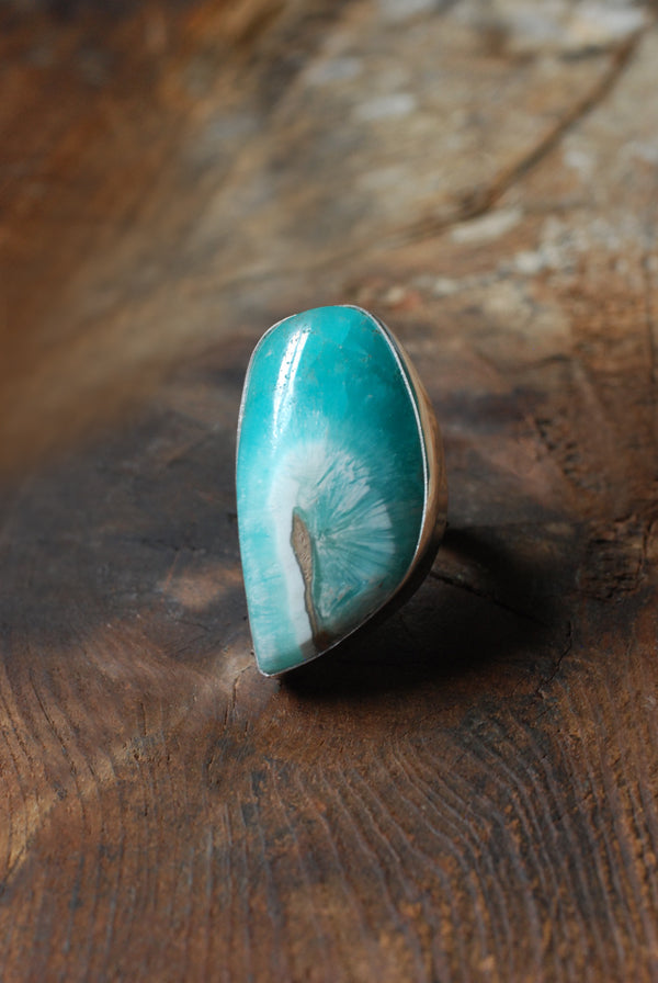 Mineral Tide Ring Rare Smithsonite