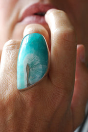 Mineral Tide Ring Rare Smithsonite