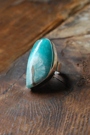 Mineral Tide Ring Rare Smithsonite