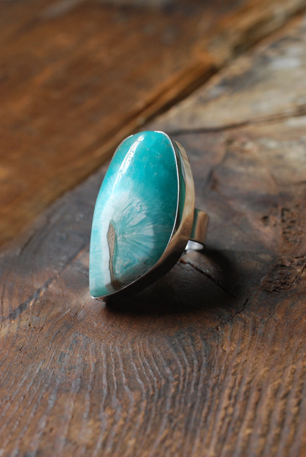 Mineral Tide Ring Rare Smithsonite