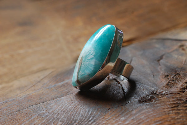 Mineral Tide Ring Rare Smithsonite