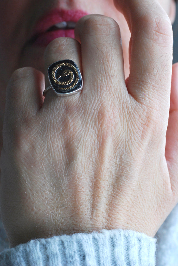 Eternal Return Ring Vintage Serpent Reverse Intaglio
