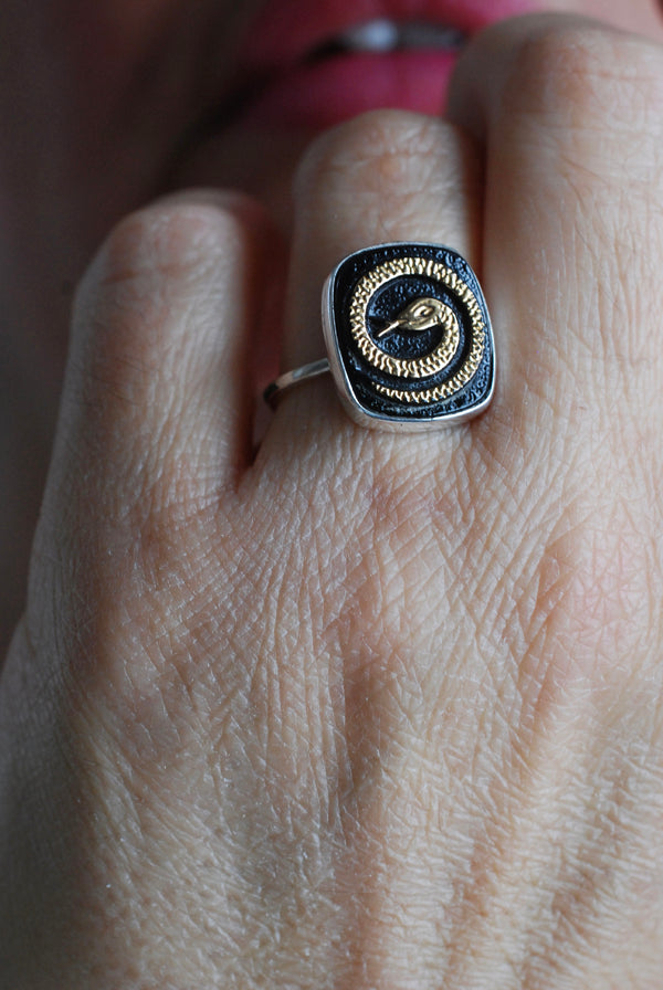Eternal Return Ring Vintage Serpent Reverse Intaglio